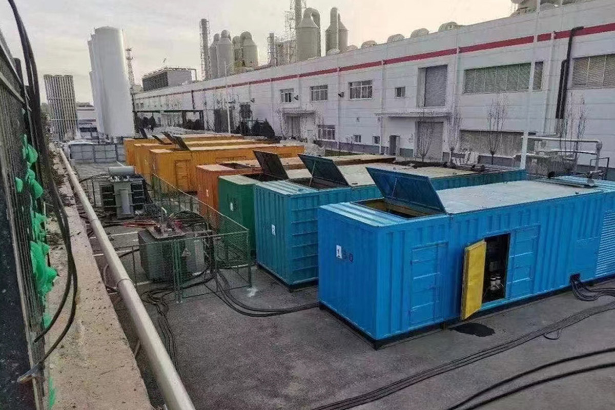 通榆发电机租赁施工现场